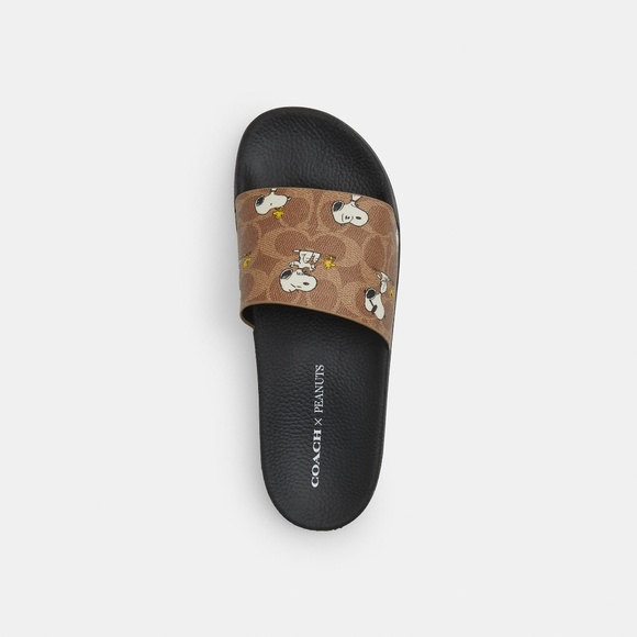 Coach X Peanuts Udele Sport Slide Sandal Snoopy Print Size 6 - Picture 4 of 5